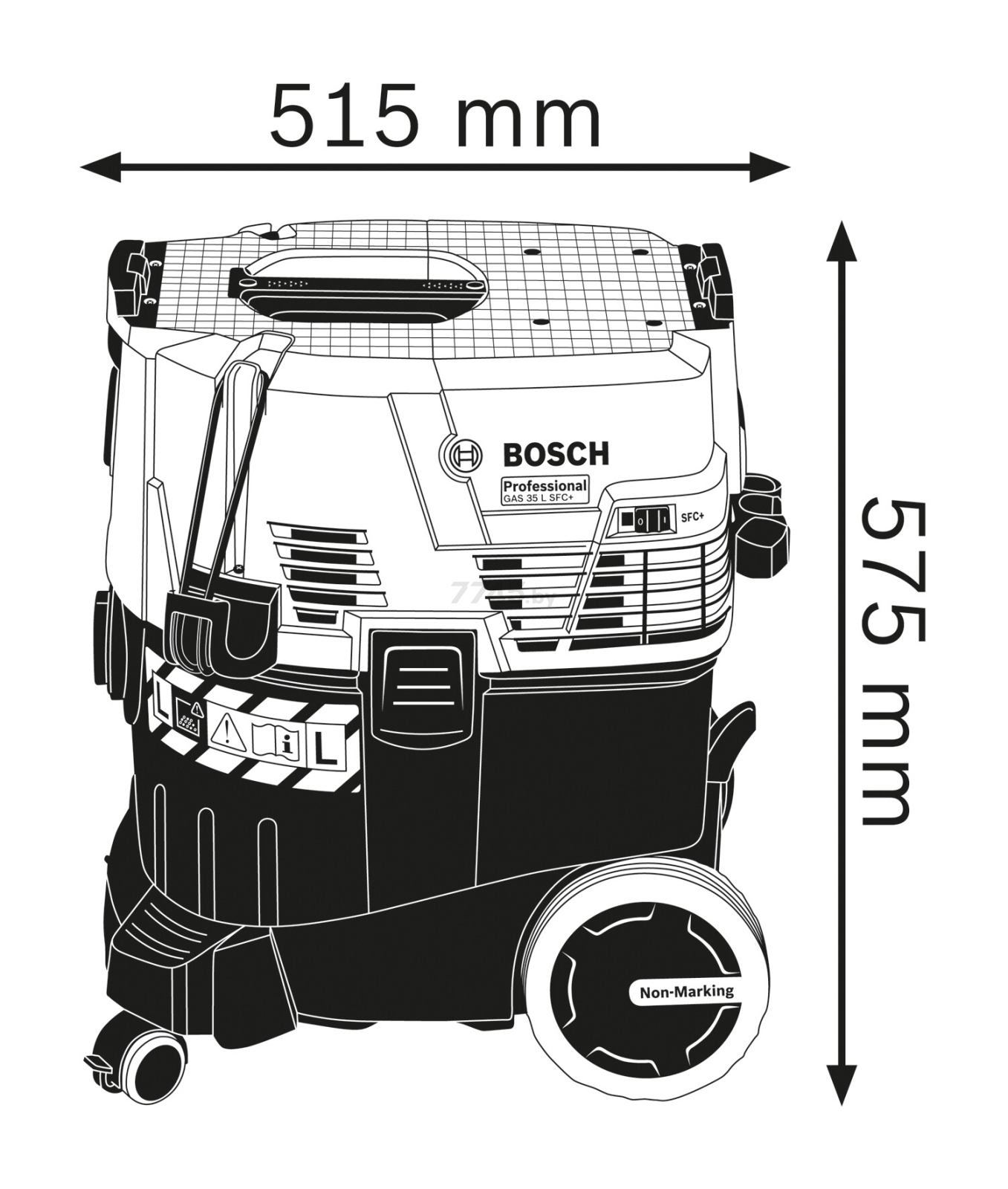 Пылесос строительный BOSCH GAS 35 L SFC+ Professional (06019C3000) - Фото 12